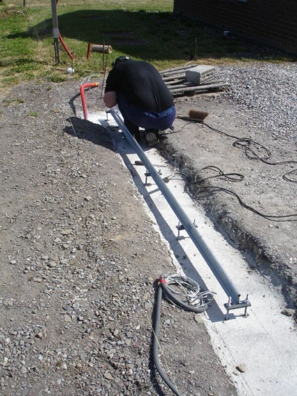 Fixation du rail - Exemple 1